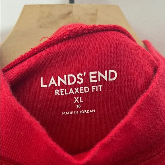 Lands' End Vibrant Red Long Sleeve Top - Picture 4 of 5